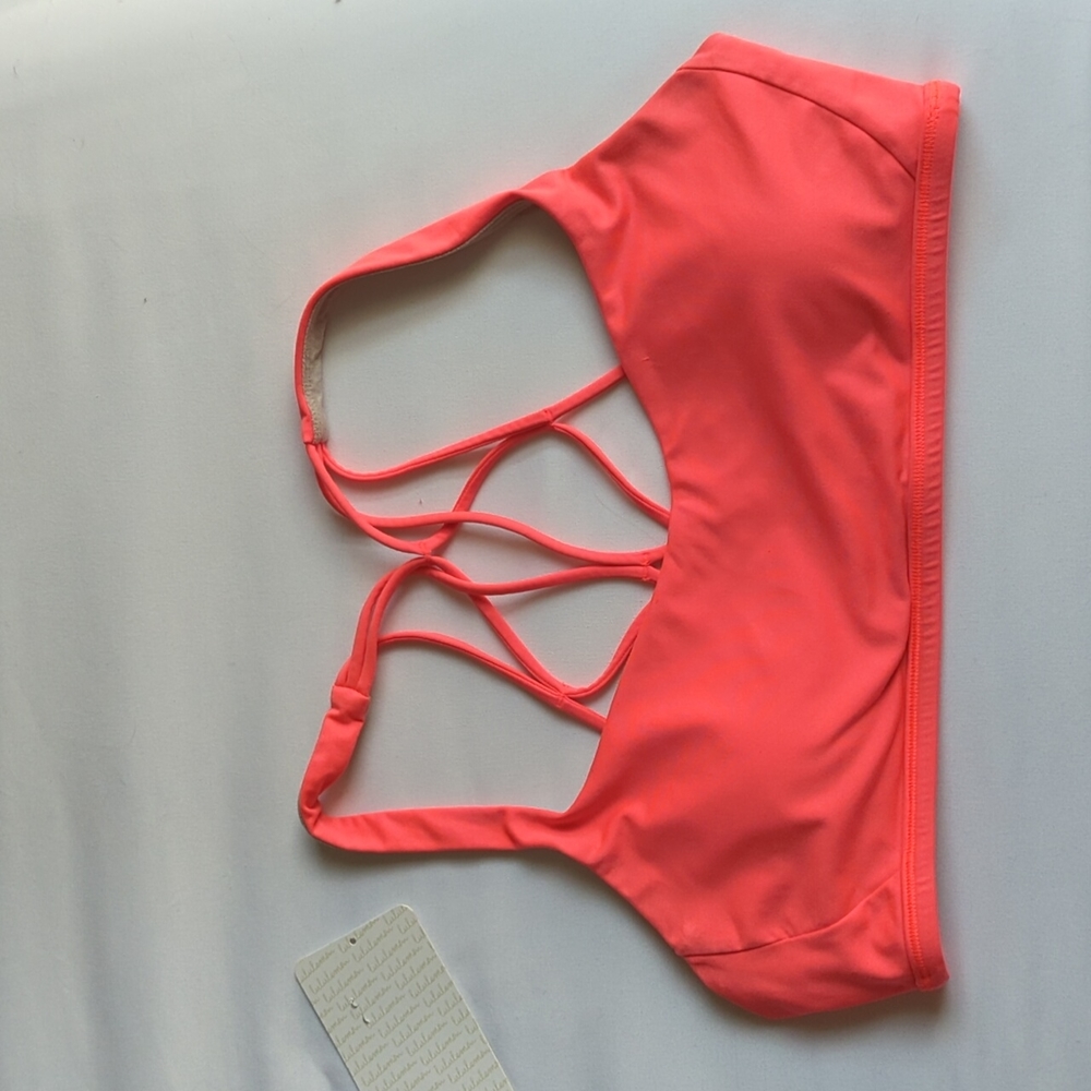 Lululemon Free to Be Zen Bra Size 10 in Electric Coral
